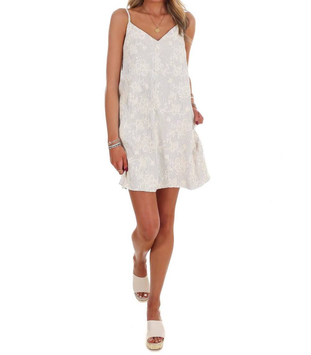 NEW IN FEBRUARY women's watch closely stripe shift mini dress in caramel